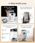 Instant Formula Maker comfyer, Customizable and Automatic Formula Dispenser Machine with Accurate Temperature Control for Baby, Automatic Powder Blending for All Brands of Bottle and Formula, White