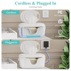 Portable Wipe Warmer and Wet Diaper Wipes Dispenser Cordless Battery Operated Travel Wetwipe Warmers Rechargeable with Nightlight Temperature Control