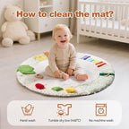 Montessori Baby Play Mat for Early Learning, Tummy Time Playmat, Activity Mat with 5 Development Zones, for Motor Skills & Sensory Development, Baby Essentials Gift
