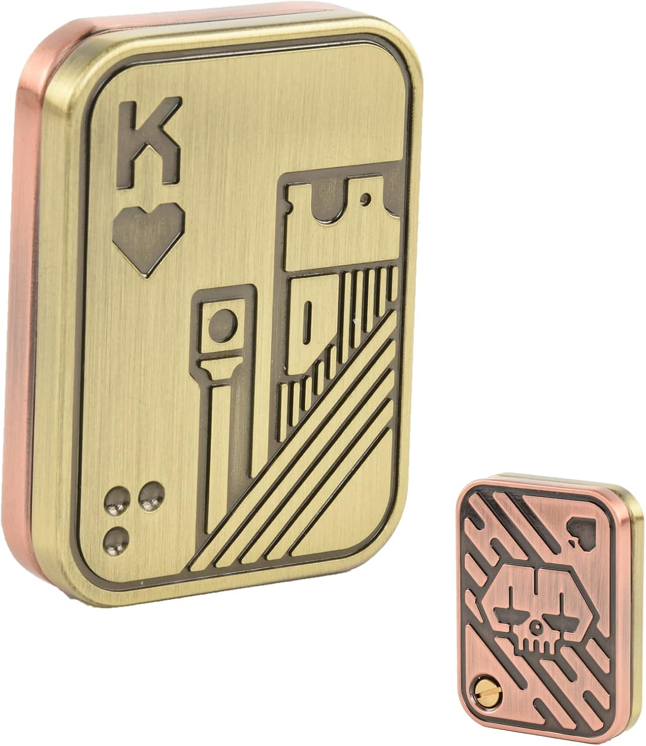 EDC Metal Fidget Slider Toys- Stress Relief EDC Fidget Slider Casual Metal Adult's Hand Toys Office Desk Toys Gifts Stress Toys for Adults(Poker-K)