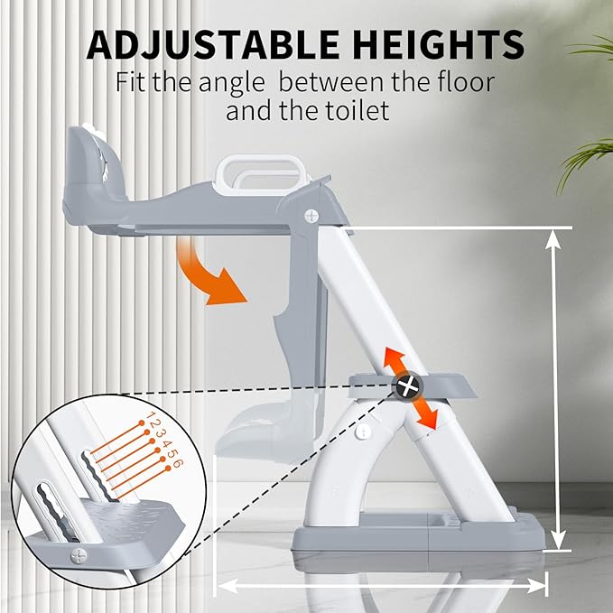 Potty Training Seat for Toddlers, 2 in 1 Potty Training Toilet with Anti-Slip Pad Step Stool, Toddler Toilet Seat for Boys and Girls