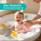 HOMEXCEL Baby Washcloths 12 Pack-Microfiber Coral Fleece Baby Bath Face Towel 7 x 9 Inch Extra Absorbent Soft Burp Cloth and Wash Cloths for Newborn-Infants and Toddlers-Gentle On Sensitive Skin,Pink