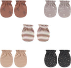 5 Pairs Baby Not Scratch Mittens 0-6 Months New Born Boy Girl Gloves Cute Infant Accessories