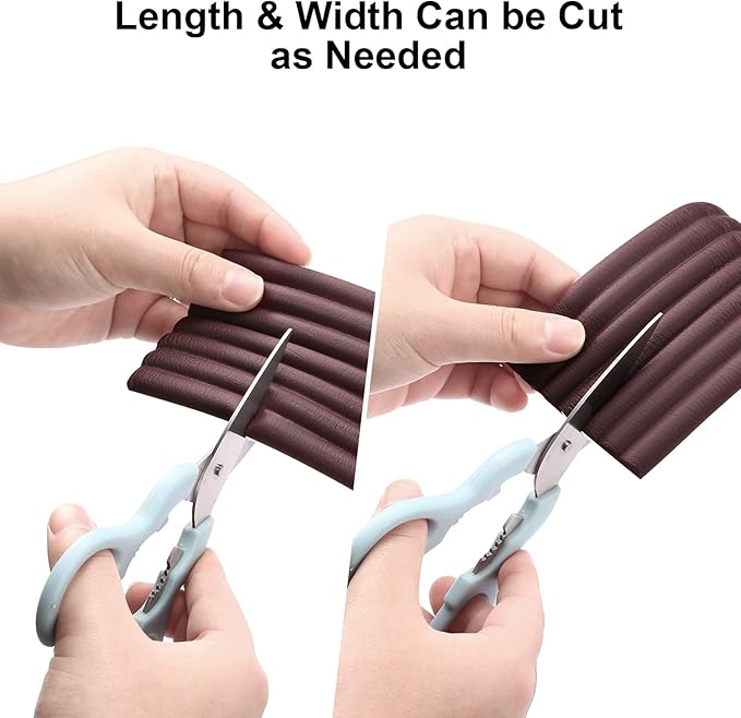 Baby Proofing Edge Corner Protector, 16.4 ft Edge Guards Padding with 3M Adhesive, Extra-Wide Soft Rubber Foam Padding, Furniture,Sharp Edge Safety Corner Edge Bumper Guard-Brown