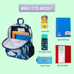 Wildkin ECO rPET Kids Backpack – Recycled, Padded, Adjustable for School & Travel – Sharks