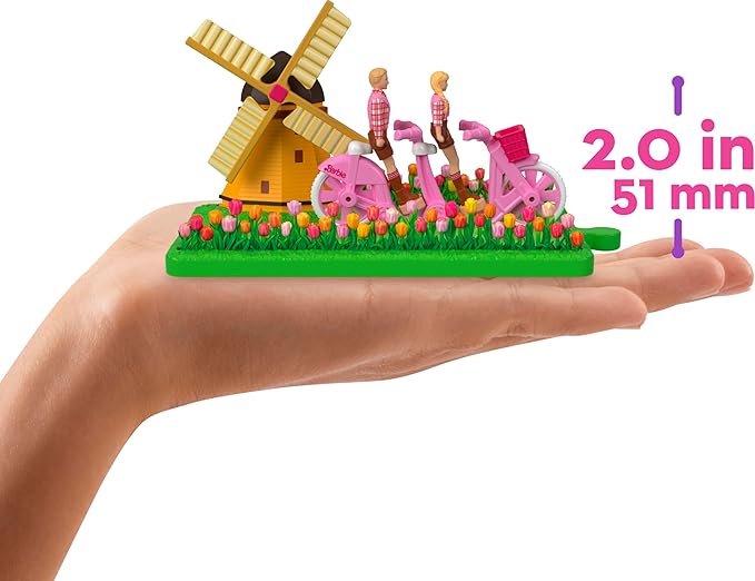 Barbie Mini BarbieLand The Movie Vehicle Collection, Includes 8 1.5-inch Dolls & 4 Vehicles Inspired by The Film (Amazon Exclusive)