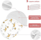4 Pack Muslin Burp Cloths Golden Dogs Paw Prints White Cotton Baby Burp Cloths Ultra Absorbent Soft Burping Cloth Washcloths for Newborn Baby Boys Girls 22x11 Inch