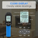 Infrared Thermometers, Laser Thermometer Gun, 50:1 Temperature Gun for -58℉~3416℉ Infrared Thermometer Gun for Cooking/Griddle/IR Thermometer Gun, Heat Laser Thermometer