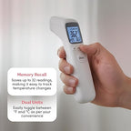 Forehead Infrared Thermometer, 1-Second Reading, Fever Alarm, No-Touch Measurement, 32-Set Memory Recall, 3 Color-Coded Indicators, Thermometer for Adults, Kids & Infants, °F/°C