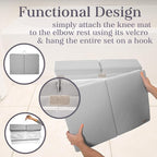 Bath Kneeler, Baby Bath Kneeler and Elbow Rest Pad Set, Kneeling Pad for Bathing Baby, Knee Pads for Bathing Babies (Gray, X-Large (22 Inches × 15 Inches))