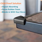 Baby Proof Corners and Edges with Furniture Corner & Edge Safety Bumpers, Impact-Absorbent 18ft Bumper & 8 Foam Corner Protectors, Cushy, Thick, Odorless Table Edge Protectors for Baby, Child | Black