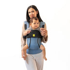 LÍLLÉbaby Complete All Seasons Ergonomic 6-in-1 Baby Carrier Newborn to Toddler - with Lumbar Support - for Children 7-45 Pounds - 360 Degree Baby Wearing - Inward & Outward Facing - Tiled Bluestone