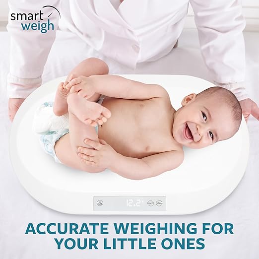 Smart Weigh Digital Baby Scale Infant Scale for Weighing Pet Scale for Puppy and Cat Accurate Digital Scale in Pounds Ounces Kilograms Holds Up to 44 Lbs Multi-Function with Hold Function (BS200 PRO)