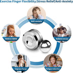 Fidget Slider Toy,Steel Ball Orbiter Magnetic Slider Sensory Toys,360° Rotation Anxiety Stress Relief Toy for Adult,Students ADHD,ADD Autism,Silver