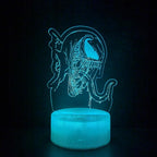 3D Night Light, Alien Monster Illusion Table Lamp with 16 Colors Remote Control Touch Lamp LED USB Night Light Desk Lamps Room Decorations Home Decor Holiday Birthday Light