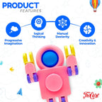 12 Pack Pop Fidget Spinners Party Favors Supplies Prizes for Kids Adults,Sensory Fidget Toys Deformable DIY Chain for Its Stress Relief Easter Basket fillers Goodie Bag Stuffers Birthday Gifts