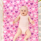 UOMNY Crib Sheet Heart Fitted Crib Sheets Baby Sheet for Standard Crib and Toddler Mattresses Nursery Bedding Sheet Crib Mattress Sheets for Boys and Girls 1 Pack Space Toddler Sheet