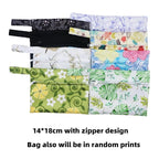 8 pcs(4 Pairs) Random Prints Breast Pads for Nursing Mothers, Reusable and Washable with 1 Bag(8 pcs randomprints with1 Bag)
