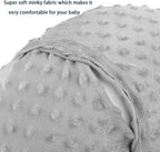 iEvolve Minky Nursing Pillow Cover Breast Feeding Pillow Cover Slipcover U Shape for Baby Boy Girl,Cover Only(Beige&White, Pack of 2)