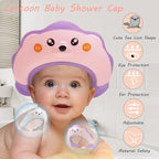 Cute Sea Lion Shower Shield Visor - Eye & Ear Protection for 0-9 Yrs, Pink