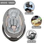 Infant Car Seat Insert Head and Body Support, GFU Reversible Newborn Insert for Carseat with Strap Pads, Soft Stroller Cushion Pillow Insert for Boys and Girls, Fits for Stroller, Swing, Grey
