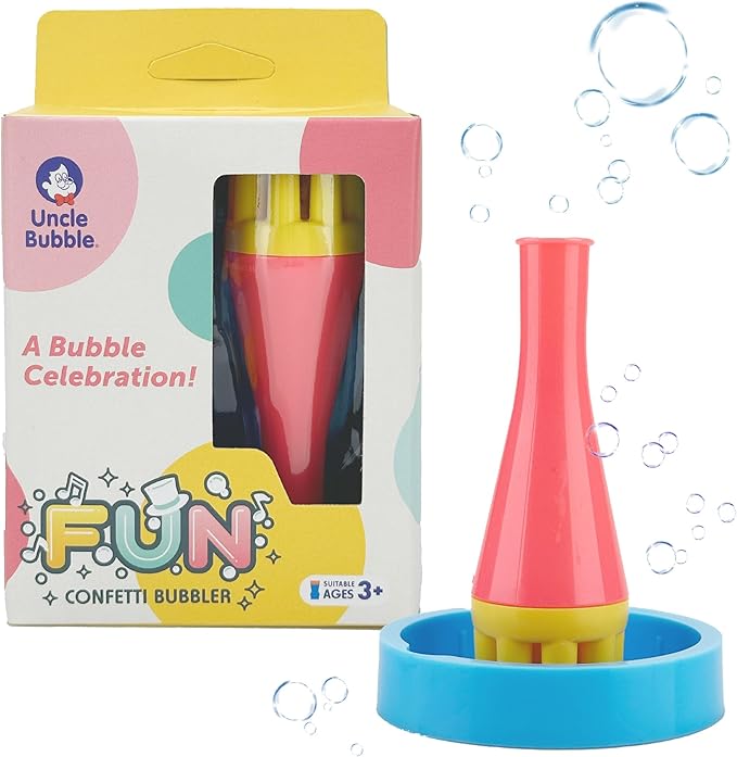 Uncle Bubble Blower for Kids and Toddlers, Uncle Bubble Mini Bubble Blower Makes Thousands of Bubbles Ease, Durable Outdoor Toy