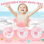 Baby Bath Seat for Babies 6 Months & up,Baby Bath Seat,Non-Slip Toddler Bath Seat, Sit Up Bath Seat for Baby,Safe Infant & Newborn Bathtub Chair with Soft Cushion,Pink