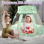 Baby Ball Pit Tent with 50 Balls - For Toddlers, Pink/White/Gray Princess Playhouse with Carry Bag, 109x90cm