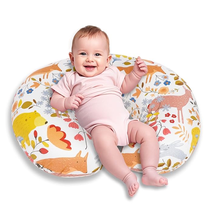 Nursing Pillow, Breastfeeding Pillow with Removable Cover, Ergonomic Breast Feeding Pillow, Baby Feeding Support Cushion for Mom Easier Breastfeeding- Original Size/Jungle