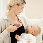 Momcozy Warming Lactation Massager 2-in-1, Soft Breast Massager for Breastfeeding, Heat + Vibration Adjustable for Clogged Ducts, Improve Milk Flow, Engorgement