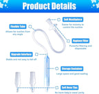 Baby Nasal Aspirator Mouth Suction Nasal Congestion Relief with 2 Silicone Tips with Nose Cleaning Tweezer