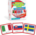 Menique Flags of Europe Memory Matching Game – 100 Cards (50 Pairs) with Flag, Country & Capital – Educational Geography Game for Kids and Adults