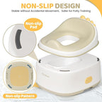Orzbow 3-in-1 Potty Training Toilet, Detachable Baby Potty, As Toddler Toilet Seat, Chair, Step Stool for Boys & Girls 18+ Months, Potty Training Seat with Splash Guard, Easy Clean, Khaki