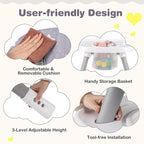 BABY JOY 16 in 1 High Chair, Convertible Baby Highchair for Babies and Toddlers with Activity Center, Booster Seat, Building Block Table, Toddler Chair with Safety Harness, Removable Tray (Gray)