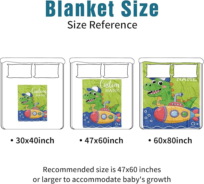 Personalized Baby Crib Bedding Set, Custom Name Submarine Pattern Nursery Bedding Set 3 Pcs, Baby Blanket Fitted Crib Sheet Changing Pad Cover, Personalized Nursery Decor Gift for Newborns Boys