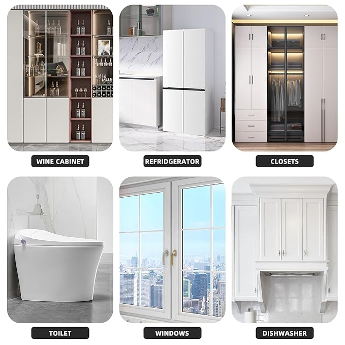 Refrigerator Lock 2 Packs, Fridge Lock with Silicone Wire Protection Fridge Locks for Kids Easy to Use and Install Cabinet Locks with Key, Black