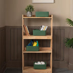 4 Pack Small Storage Shelf Baskets for Organizing, Mini Woven Rope Storage Bins for Towels, Cute Decorative Closet Organizer，Baby Nursery, Gift Empty Baskets -11.81''Lx7.87''Wx4.72''H-Green