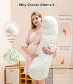 Pregnancy Pillow for Pregnant Women, Soft Pregnancy Body Pillow, Support for Back, Belly, HIPS, Legs, Maternity Pillow with Detachable and Adjustable Pillow Cover