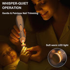 Fansidi Baby Nail Trimmer Electric – Limited Dreamy Sky Blue, Gentle Baby Nail File Electric| 10 Grinding Heads + 8 Replacement Pads| Quiet LED |Baby Nail Clippers for Newborn Infant Toddler