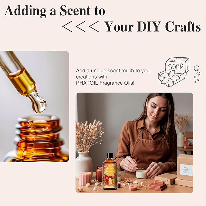 PHATOIL 3.38FL.OZ Fruit Carnival Fragrance Oils for Aromatherapy, Essential Oils for Diffusers for Home, Perfect for Diffuser, Yoga, Skin Care, DIY Candle and Soap Making - 100ml