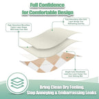 wegreeco Nursing Breast Pads (14 Pack) + Laundry Bag & Travel Storage Bag, 4.7 inch - Washable & Reusable Breastfeeding Nursing Pads (Light Coffee, Black Checkerboard, Large, Contoured Shape)