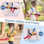 JXM Safety Harness Leash for Autism and Special Needs Child (3-6 yrs), Child Adjustable Elopement Harness with Emergency Grab Handle and Tether, Keep Active Autistic/ADHD Kids Safe and Free Outdoors