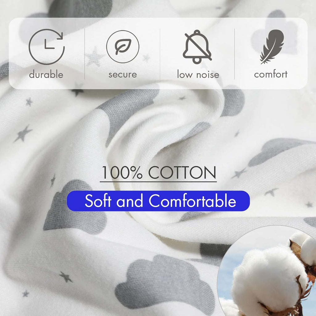 Soarwg Kids Baby Swaddle, Swaddle Blanket, Swaddle Sack, Organic Nursery Swaddling Blankets 0-3 Months, Standard 100 by Oeko-TEX, Adjustable Newborn Swaddle Wrap Infant Sleep Sacks 4 Pack Small