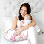 Nursing Pillow Cover 2 Pack Soft & Adorable Slipcovers for Breastfeeding Pillows, Comfortable Stretchy Feeding Pillow Covers for Baby Girls Boys Newborn, Removable Pillow Case (Rainbow)