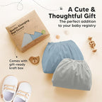 2-Pack Organic Changing Pad Covers for Girl, Boy, Neutral - 100% Cotton Changing Table Pad Cover, Soft Baby Nursery Diaper Changing Pad Sheets, Contour Changing Pads Liners, Change Pad Cover (Steel)