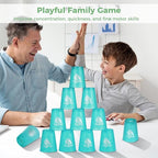 yeesport 48 PCS Sport Stacking Cups, Sport Training Game for Challenge Competition, Plastic Stacking Cups, Classic Family Game for Youth and Adults, Red+Blue+Green+Orange