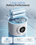 Bear Portable Bottle Warmer for Travel, Milk Warmer for Breastmilk Formula, 17oz Large Capacity Water Warmer with Precise Temp Control, Fast Heating&Long Battery for Travel Car Airplane