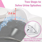 Easy Storage Potty Training Seat with Ladder, Adjustable Step and Toilet Seat Height, Easy-Grip Handles for Climbing, Foldable Portable Toddler Toilet Trainer, Perfect for Small Bathrooms