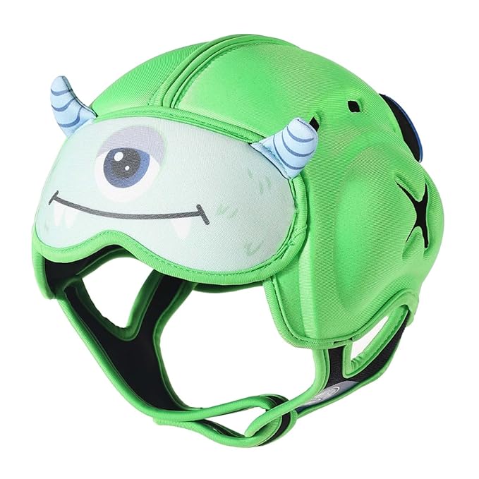 Baby Safety Helmet for Crawling & Walking - Ultra Lightweight Adjustable Infant Head Protector 10-24 Months, Breathable Anti-Collision Soft Helmet with Secure Fit Design (Monster)