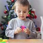 Vdealen Magic Rainbow Puzzle Ball, Fidget Ball Puzzle Brain Teaser Fidget Toy for Boys & Girls- Birthday Party Easter Valentines Day Christmas Stocking Stuffers for Kids Teen & Adults-2 Pack